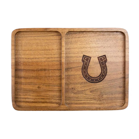 Horseshoe Etched Valet Tray