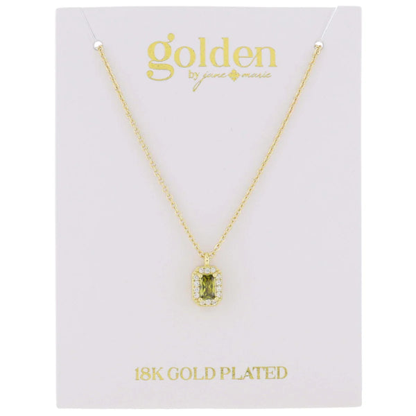 My Month Is Golden Necklace: Peridot