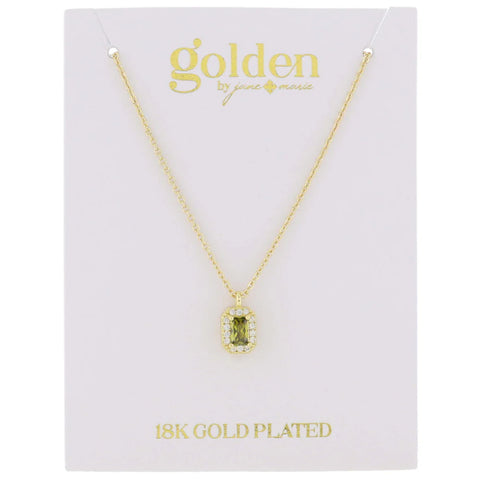 My Month Is Golden Necklace: Peridot