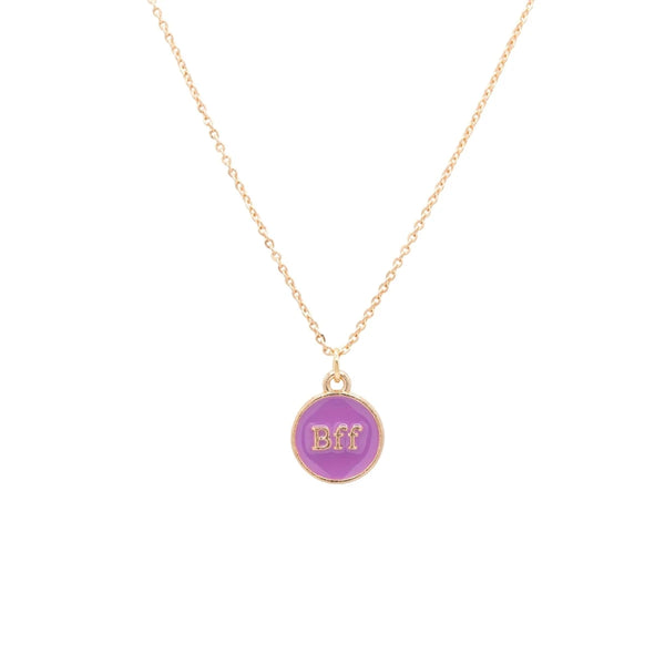 BFF Enamel Charm Necklace