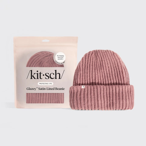 Glazey ™ Satin-Lined Beanie: Blush