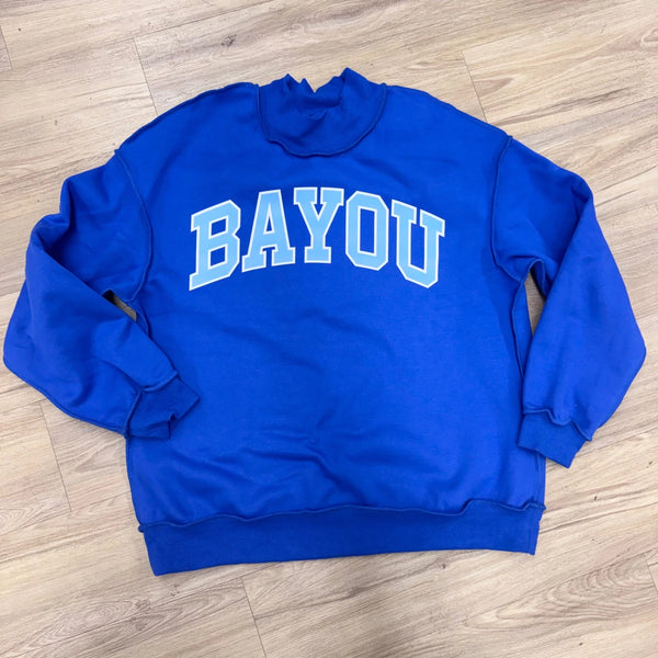 BAYOU Solid Mock Neck Sweatshirt