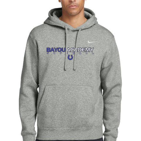 BA Softball Wordmark Nike Club Fleece Hoodie