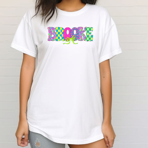 Custom Neon Doodle Tee
