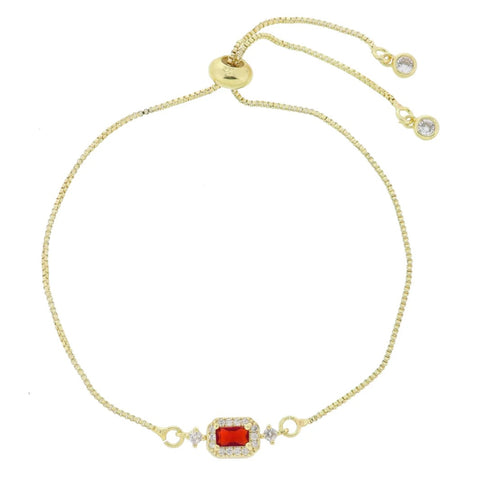 My Month is Golden Bracelet: Ruby