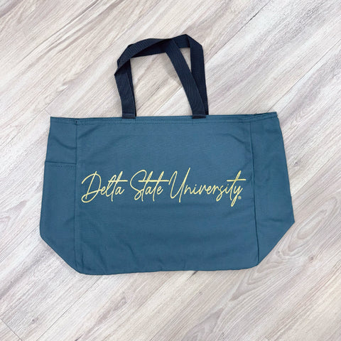 Delta State Gold Script Tote Bag