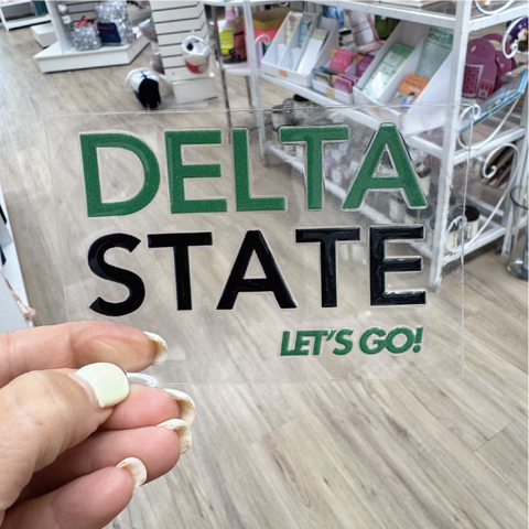 Delta State Let's Go DTF Decal