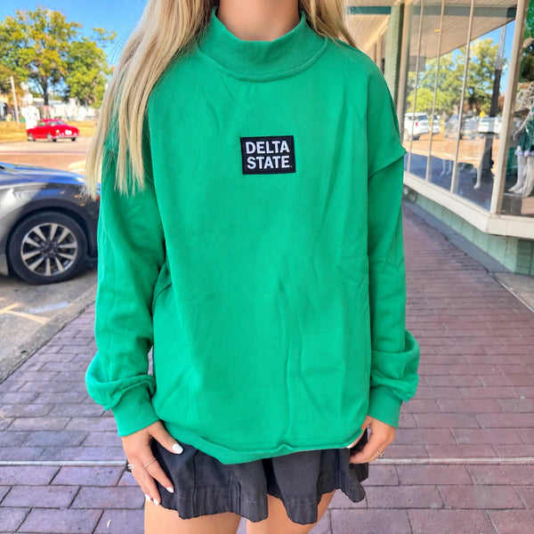 DSU Patch Mock Neck Sweatshirt