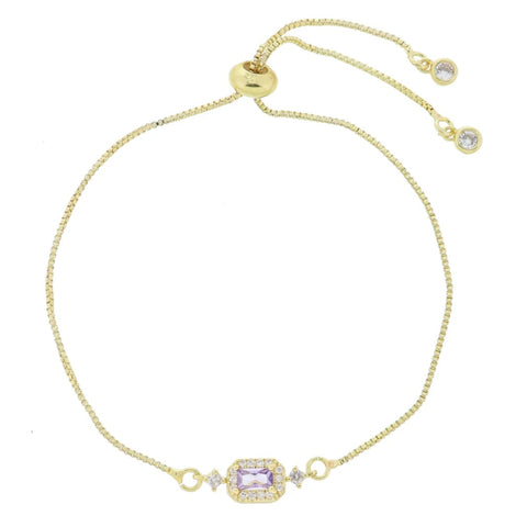 My Month is Golden Bracelet: Light Amethyst