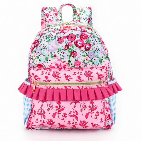 Pink Ruffle Backpack