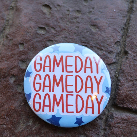 Game Day Trio 3" Button: Red & Blue