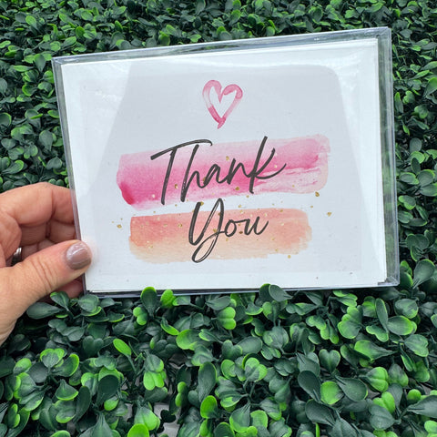Thank You Watercolor Note Card Set