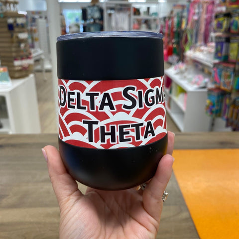Delta Sigma Theta Stainless Stemless Wine Glass