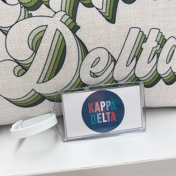 Kappa Delta Circle Acrylic Luggage Tag