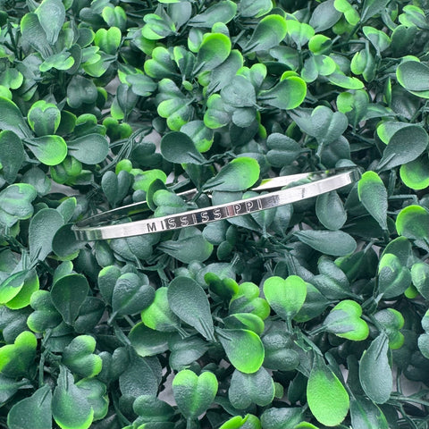 Mississippi Bangle Bracelet: Silver
