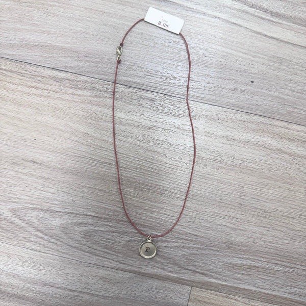 Coin Letter Necklace: F