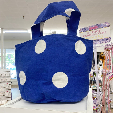 Blue Polka Dot Tote Bag