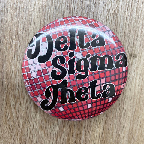 Delta Sigma Theta Disco Ball Button