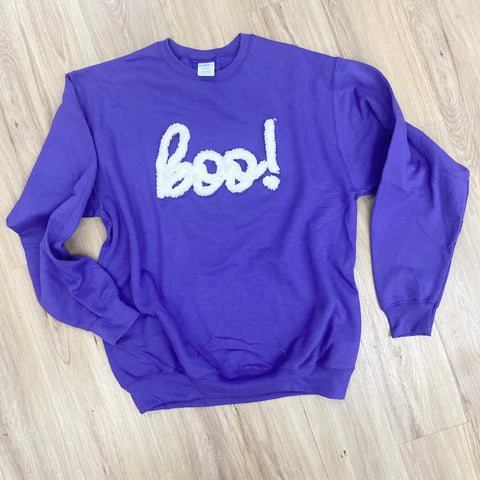 Chenille Boo Sweatshirt