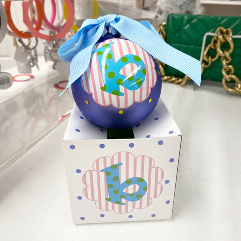 Initial Ball Ornament-B