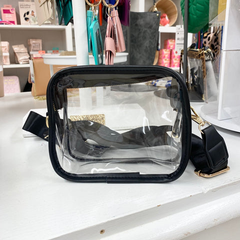 Black Clear Stadium Purse