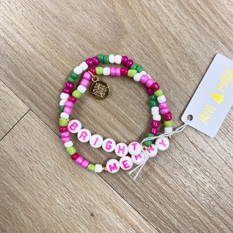 Merry & Bright Beaded Bracelet Set