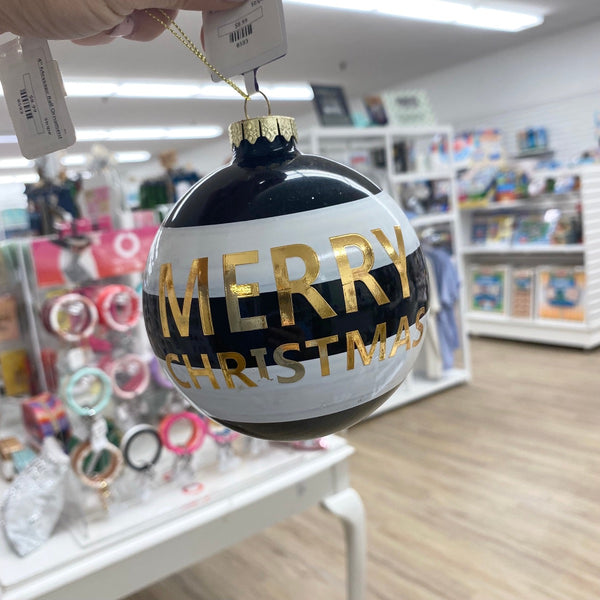 4" Message Ball Ornament-Stripe