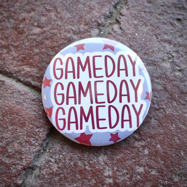 Game Day Trio 3" Button: Maroon & White