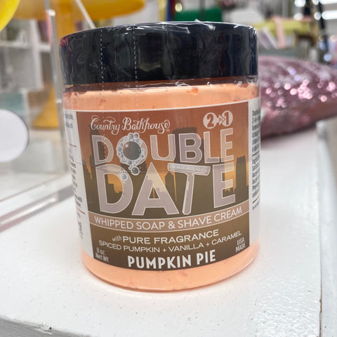 Double Date Whipped Soap & Shave Cream: Pumpkin Pie