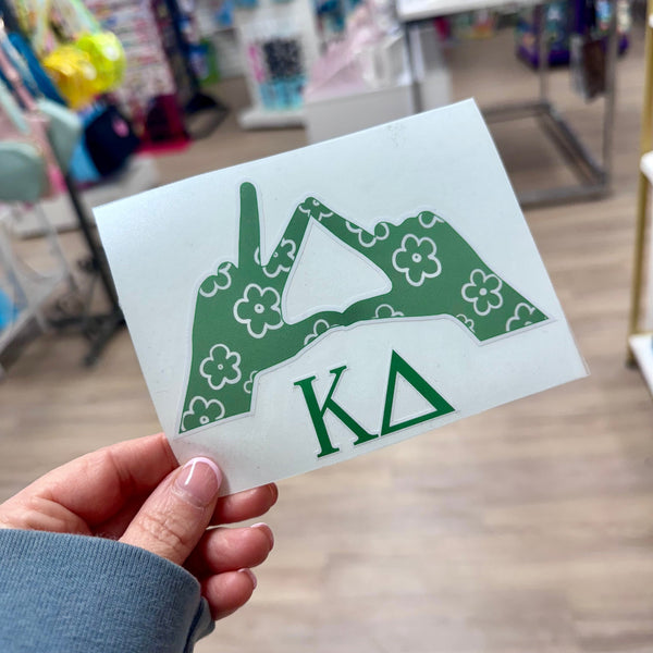 Kappa Delta Flower Hands Decal