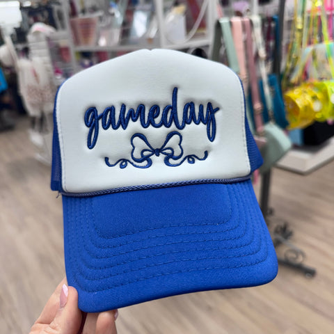 Blue Gameday Puff Foam Trucker Cap