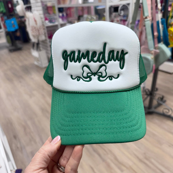 Green Gameday Puff Foam Trucker Cap