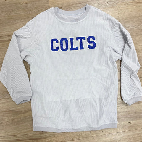 Colts Glitter Corded Oversized Sweatshirt