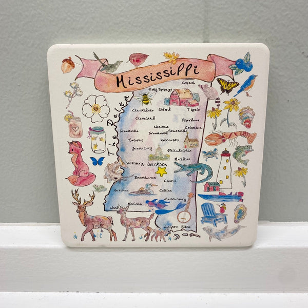 Mississippi Map Coaster