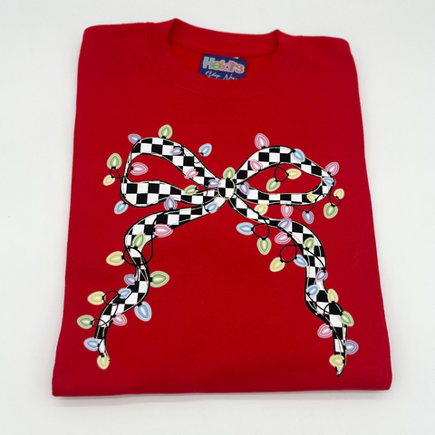 Checkered Lights Bow Tee
