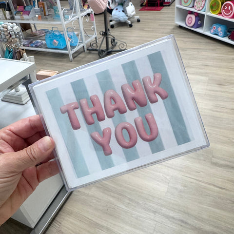 Thank You Stripe Note Card Set
