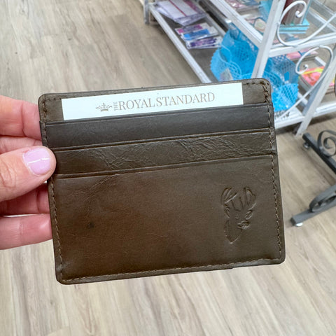 Deer Embossed Slim Leather Wallet