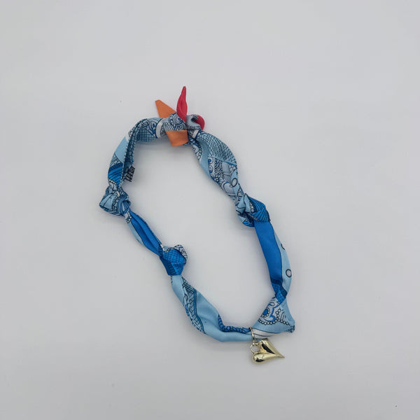 Convertible Scarf Necklace: Solid Gold Heart