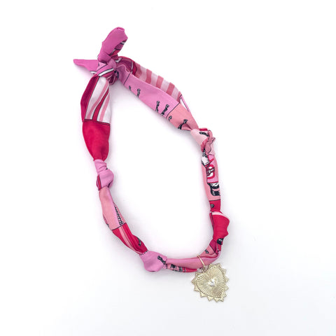 Convertible Scarf Necklace: Cherry