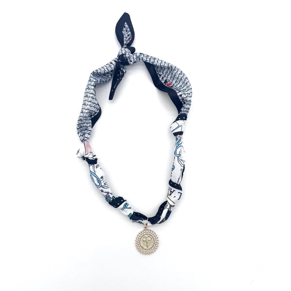 Convertible Scarf Necklace: Frenchie