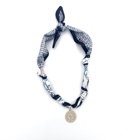 Convertible Scarf Necklace: Frenchie