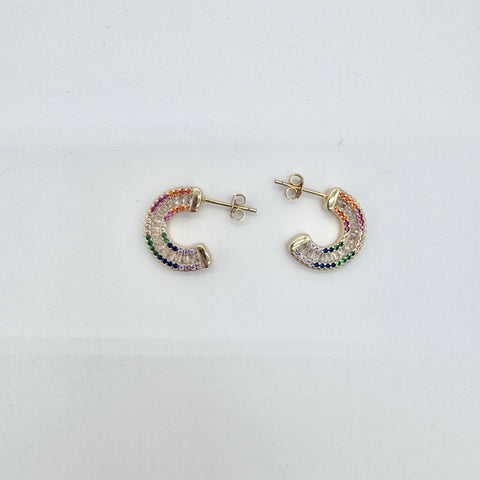 CZ Pave Hoops