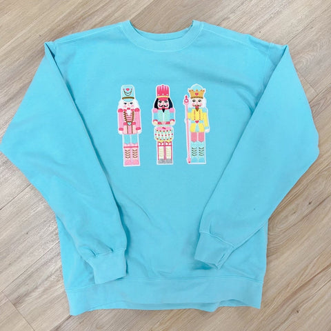 Mint Chenille Nutcracker Trio Sweatshirt