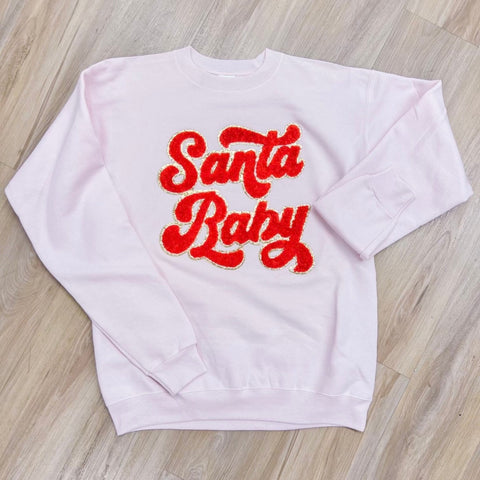 Santa Baby Chenille Sweatshirt