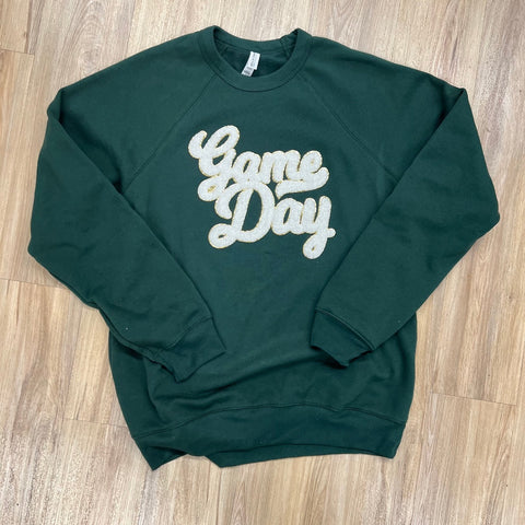 Game Day Chenille Patch Sweatshirt: Green