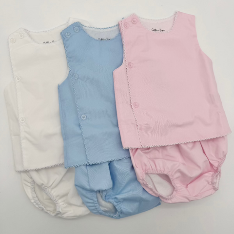 Diaper Sets with Picot Trim