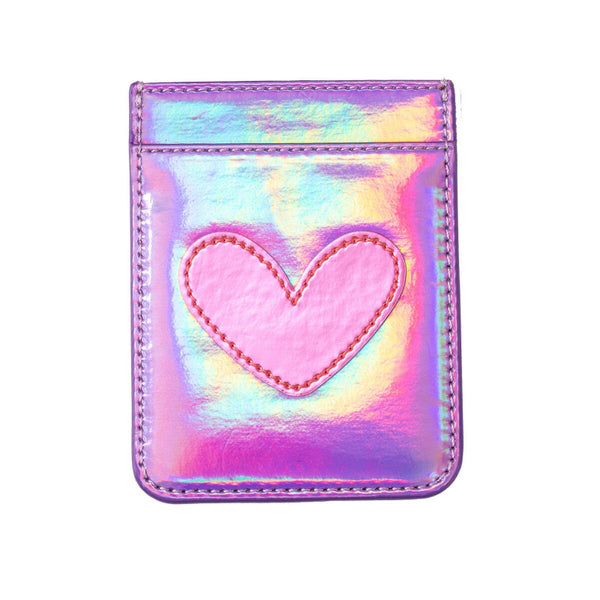 Iridescent Purple Heart Phone Wallet