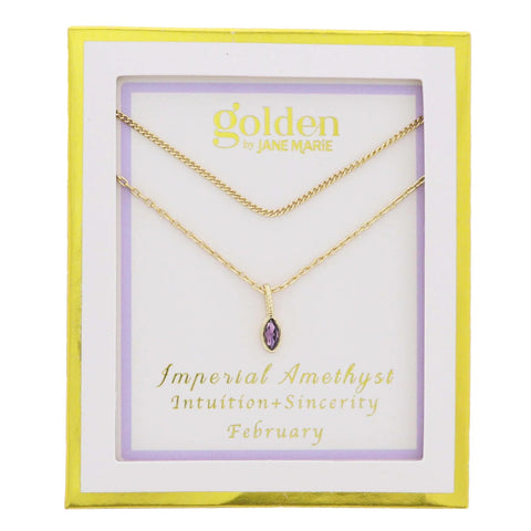 Golden Year Necklace: February