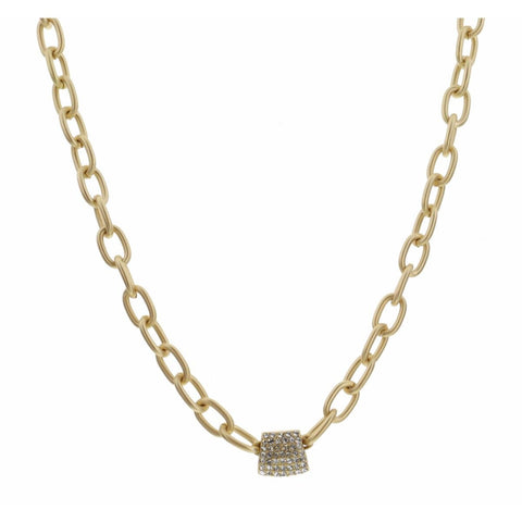 Cable Chain Crystal Necklace