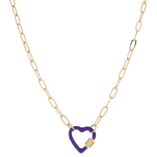 Hooked On You Necklace: Purple Heart